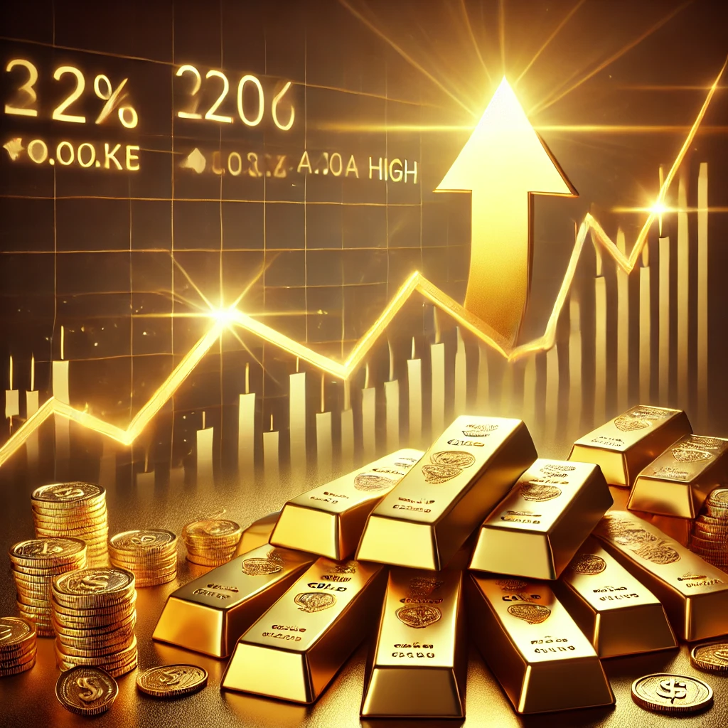 금값의 급격한 상승 표현