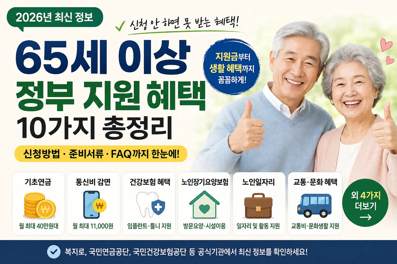 65세 이상 정부 지원금