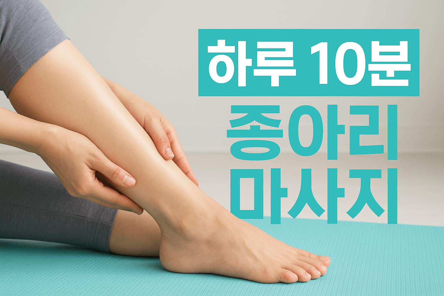 하루 10분 종아리 마사지 방법