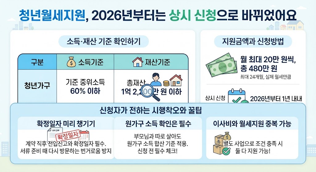 신청하면서 제가 직접 겪은 시행착오와 꿀팁