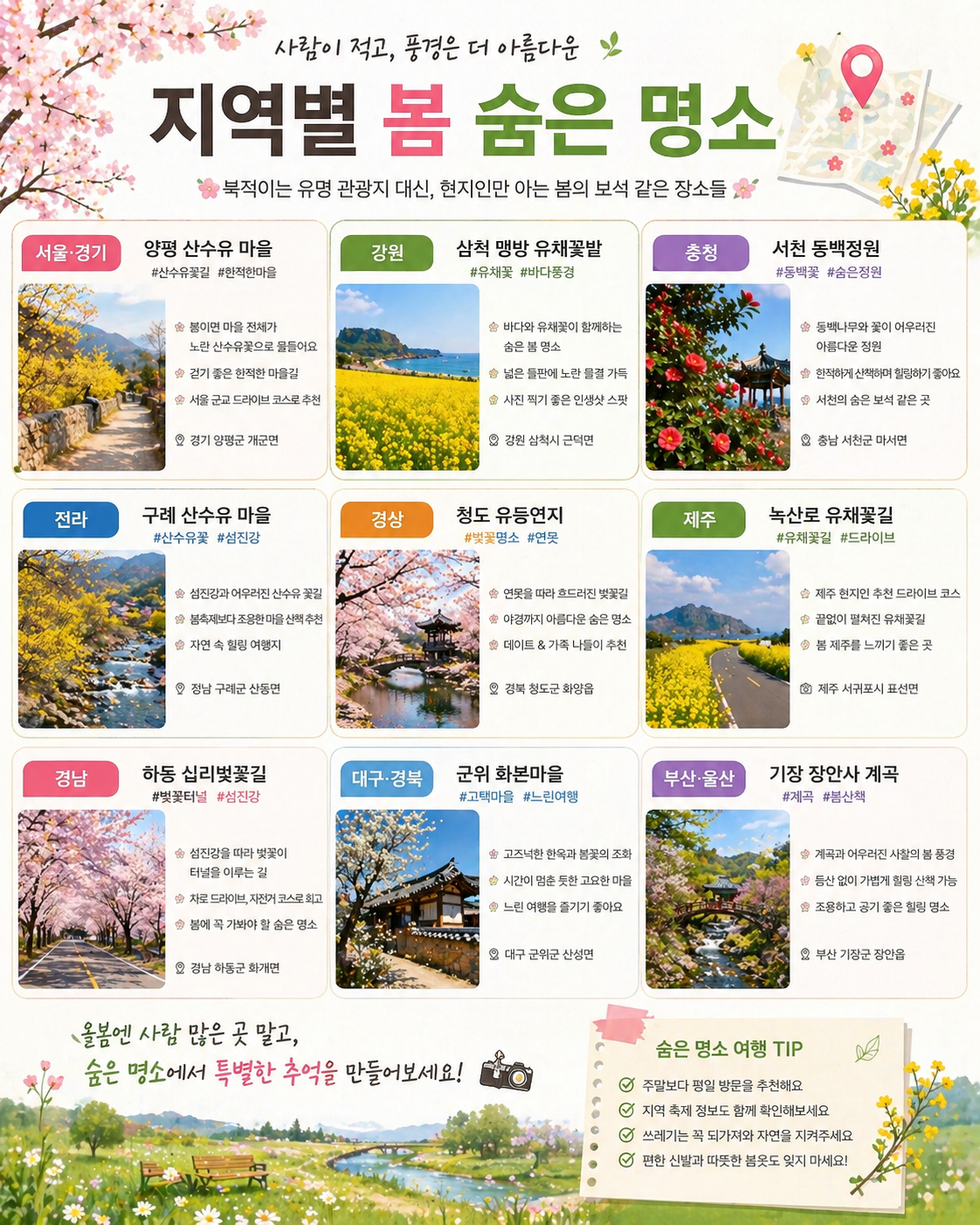 지역별 봄 숨은 명소 관련 사진