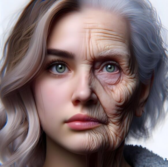 한 여성의 노화된 모습을 비유