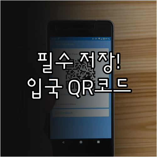 중국 입국 전자신고서 QR코드 스크린..
