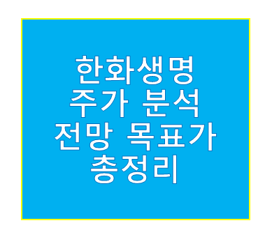 한화생명 주가