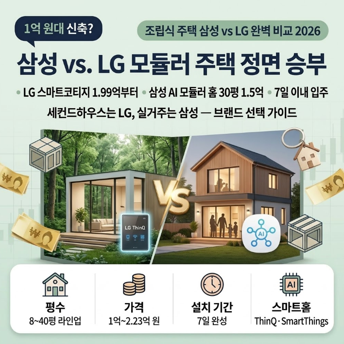 모듈러주택 선택 삼성과 엘지