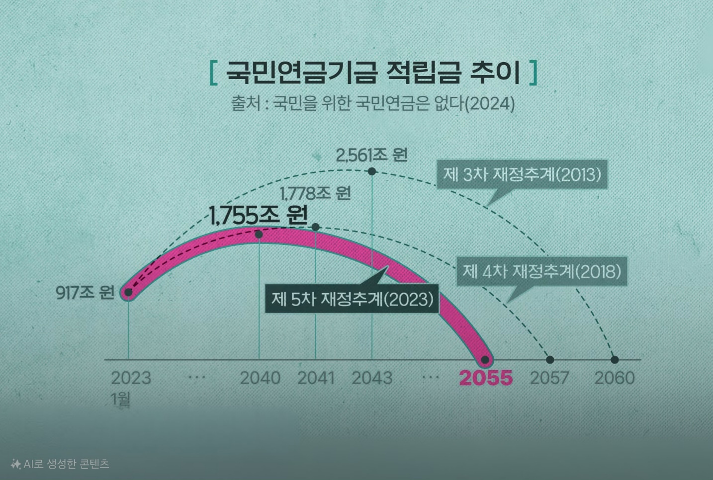 국민연금 적립금 추이