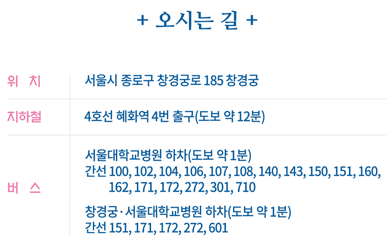 창경궁 물빛연화 가는 법