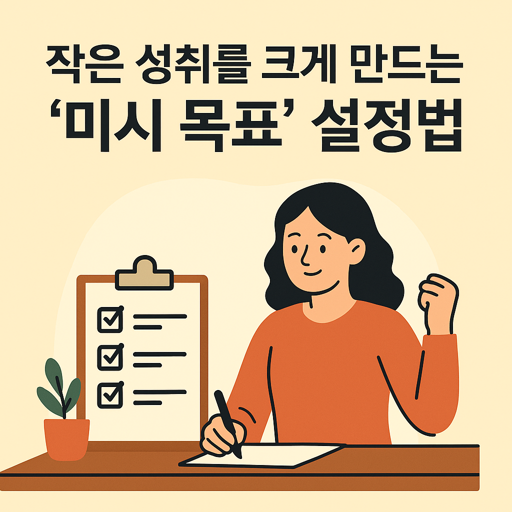 micro goals 미시 목표 설정법