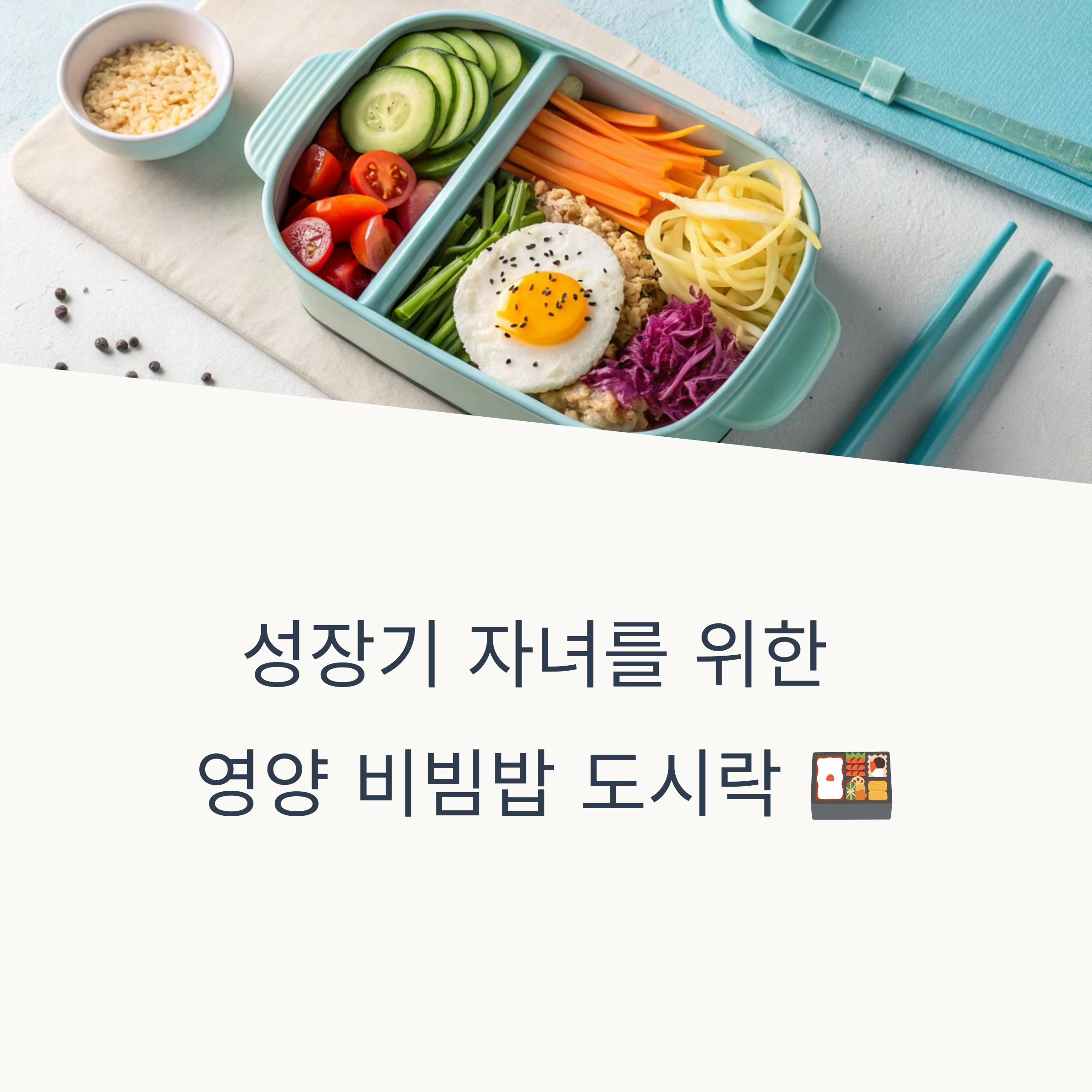 학생 도시락으로 인기! 영양 가득 비빔밥 아이디어