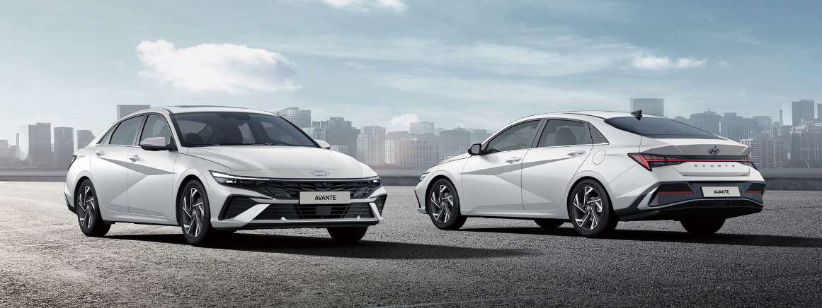 더 뉴 아반떼 하이브리드 아틀라스 화이트 색상