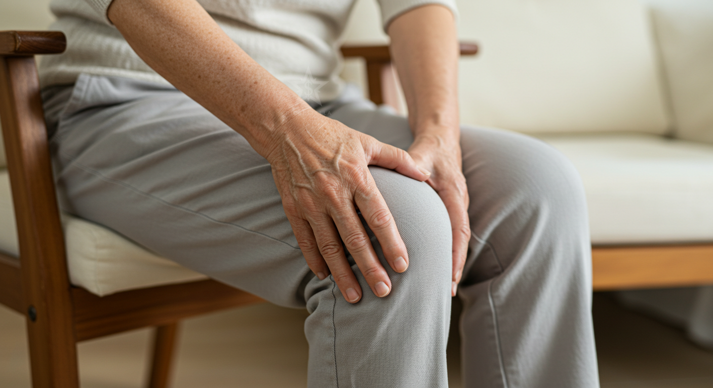 무릎 관절에 통증을 느끼는 사람