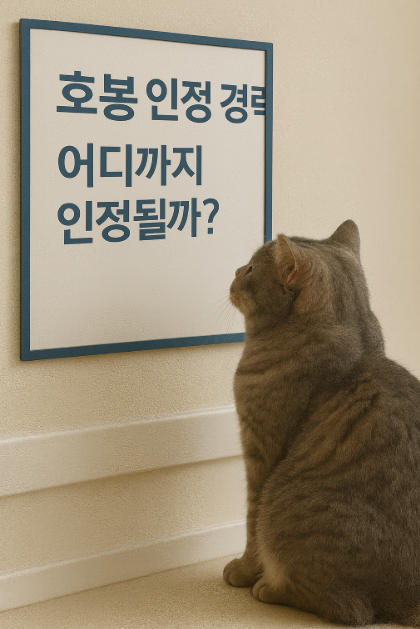 호봉 인정 경력, 어디까지 인정될까?