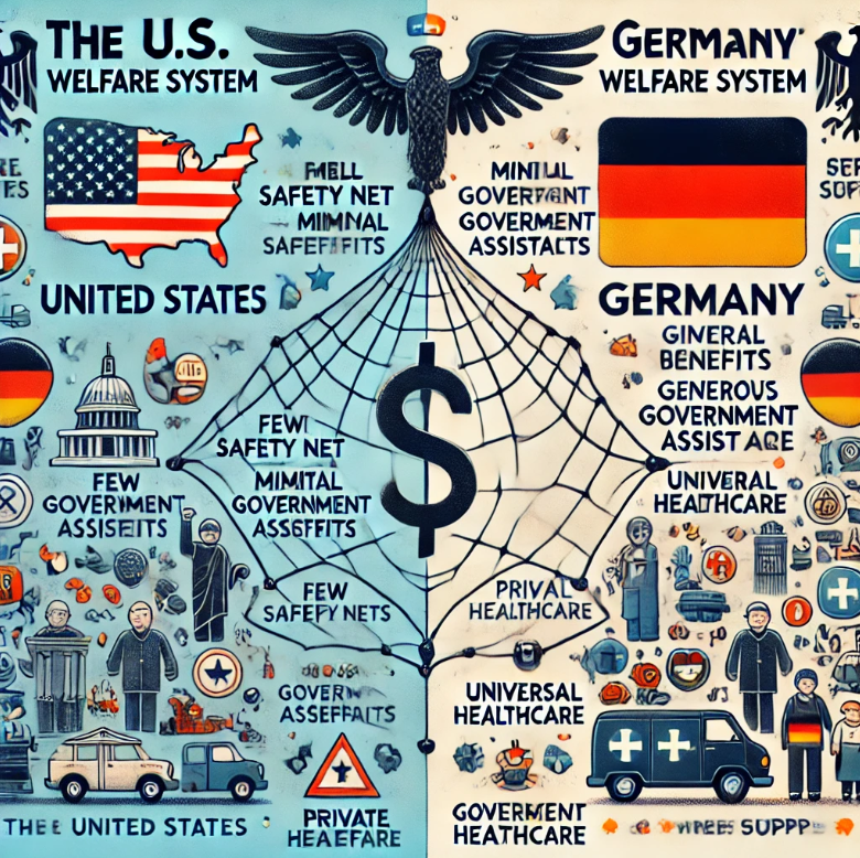 미국과 독일의 복지제도 비교와 관련한 사진