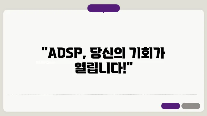 adsp 신청