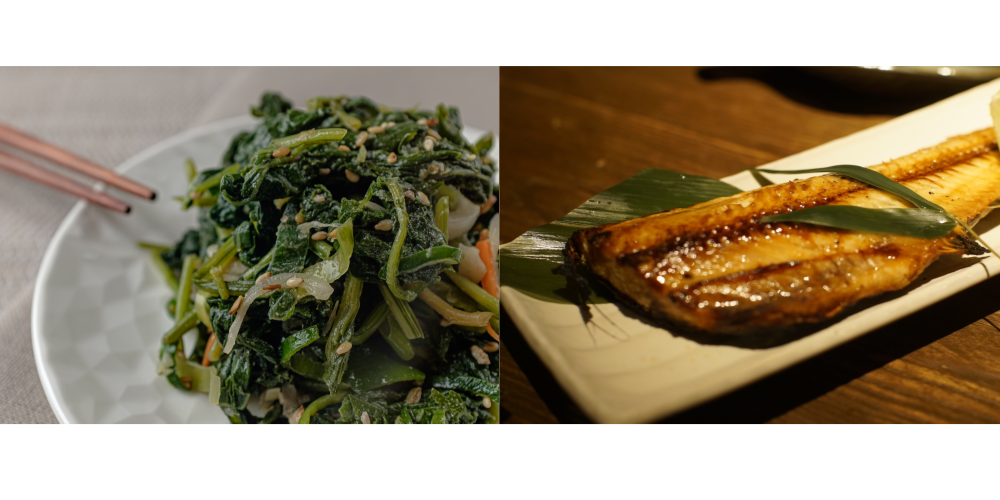 취나물무침과 임연수어구이 조리한 사진