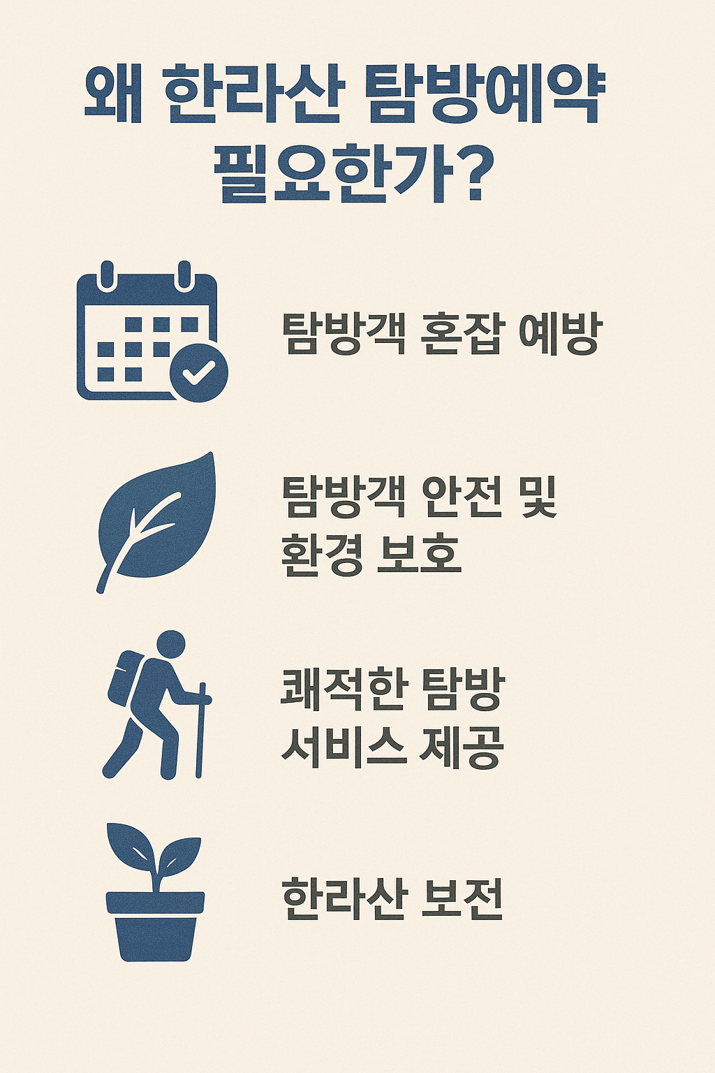왜 한라산 탐방예약이 필요한가?