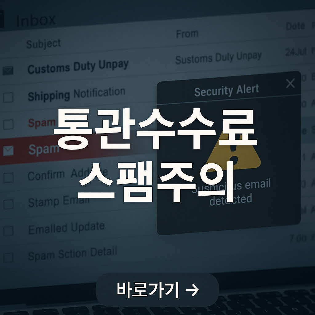 통관수수료 미납 스팸메일 썸네일