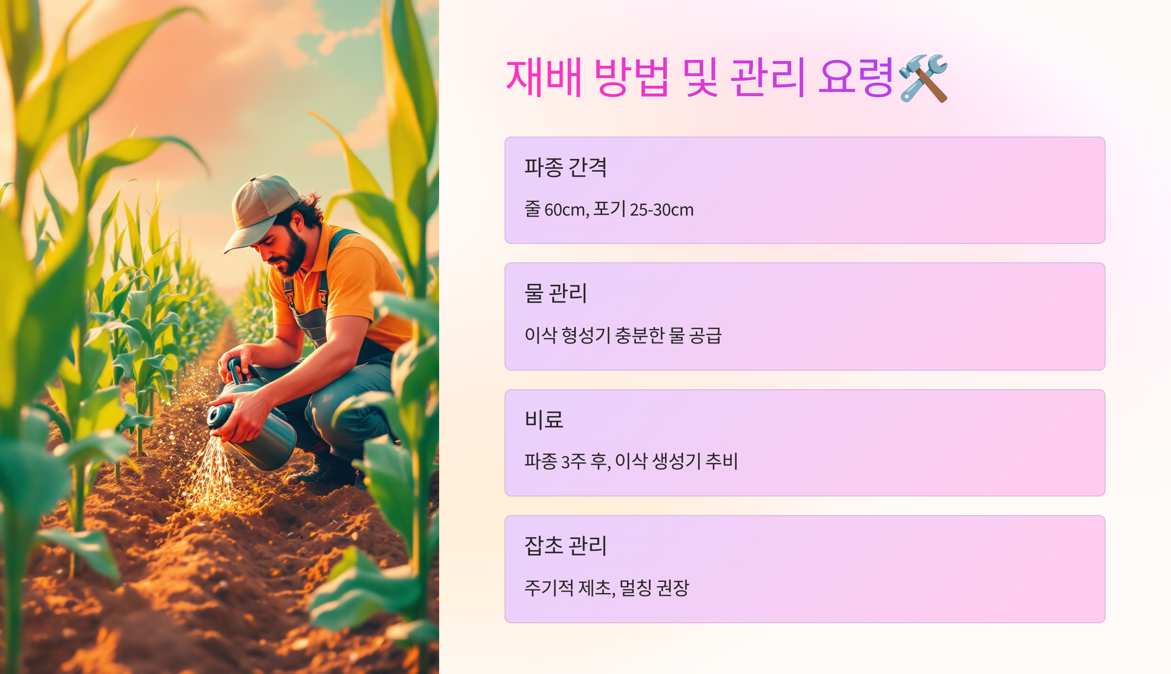 재배 방법 및 관리 요령🛠