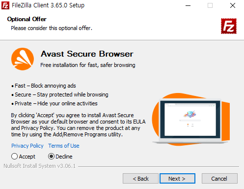 파일질라 설치 2