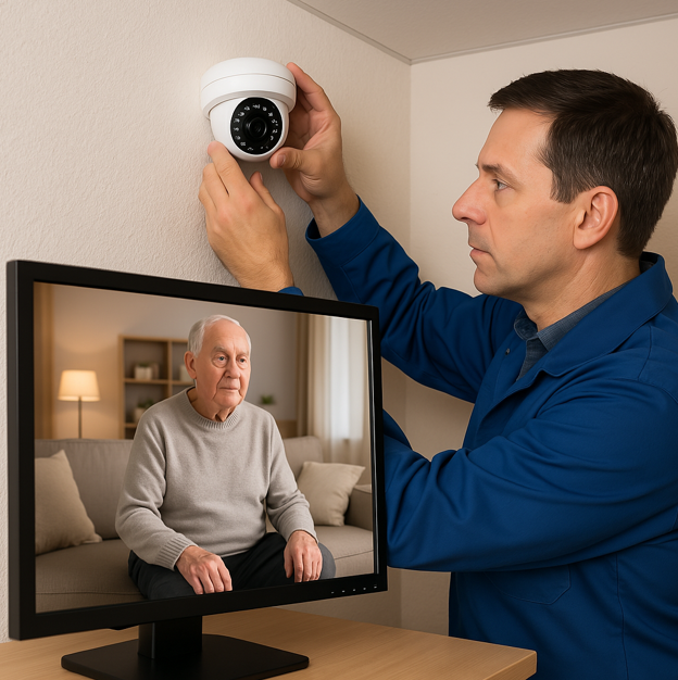 독거노인 실시간 영상 안심케어 창업에 관한 아미지