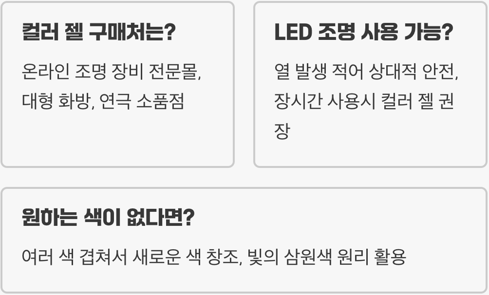 셀로판지 조명 효과 &ndash; 무대&amp;#44; 파티&amp;#44; 공연에서 쓰이는 사례