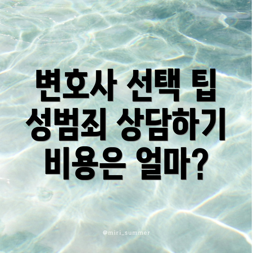 형사전문 변호사