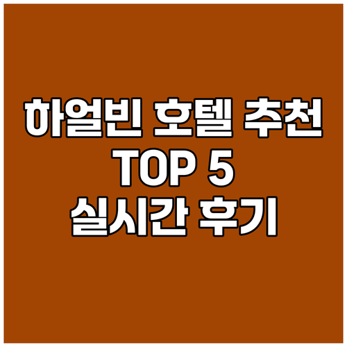 하얼빈 호텔 추천 TOP 5 실시간