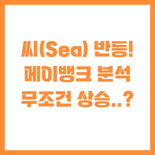 메이뱅크가 분석한 씨 주가 반등의 세..