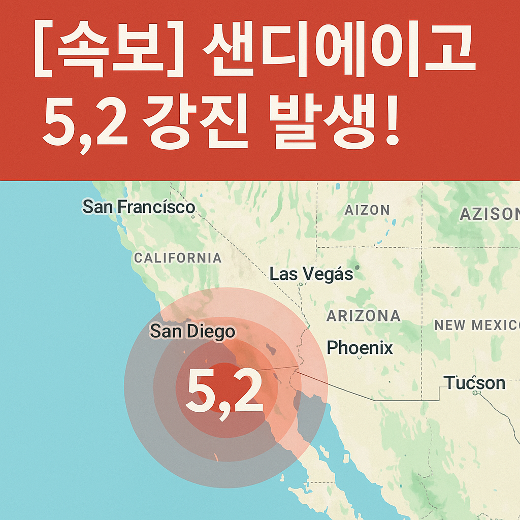 샌디에고에서 5.2 강진 발생 캡쳐 이미지
