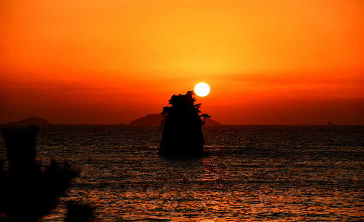 태안 꽃지해수욕장 일몰 이미지