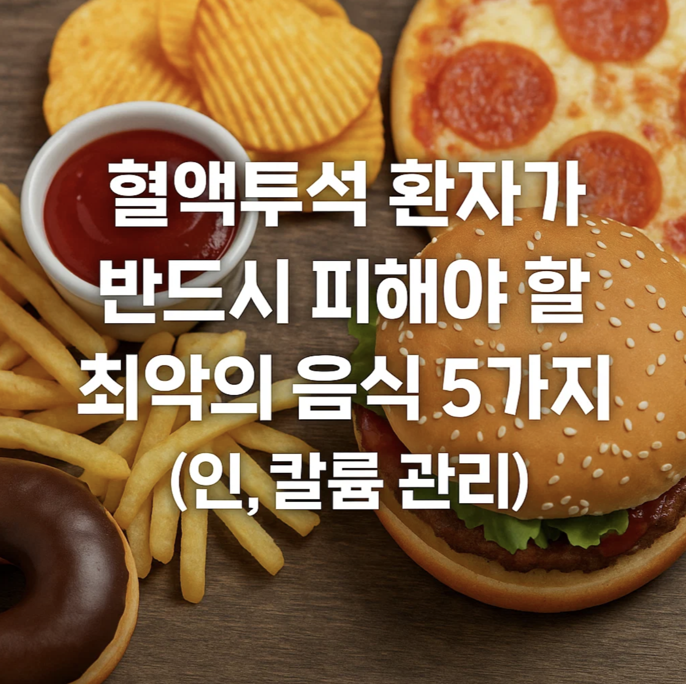 혈액투석 환자가 반드시 피해야 할 최악의 음식 5가지 (인, 칼륨 관리)