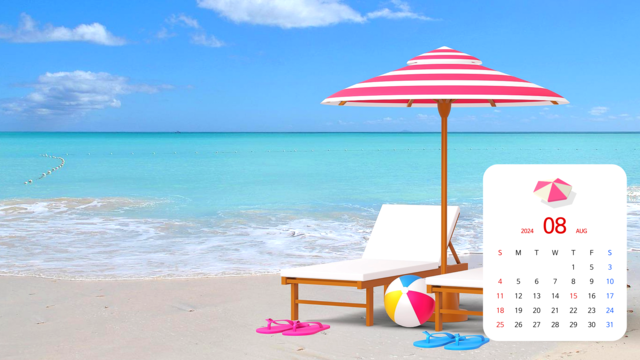 2024년 8월 달력 바탕화면