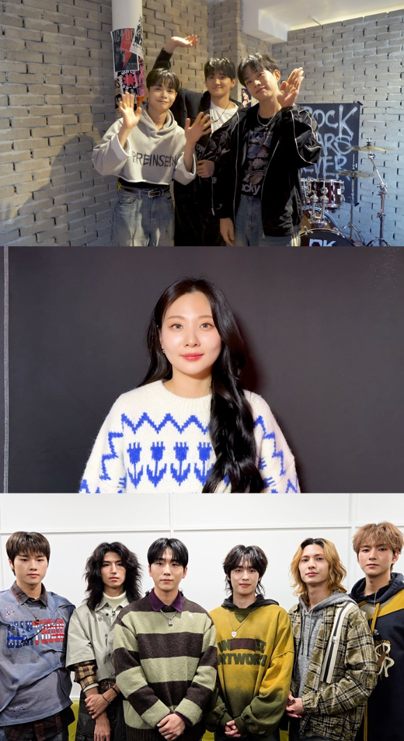 '2025 JOY콘서트'에 출연하는 루시&middot;엑디즈&middot;볼빨간사춘기가 예비 관객들에 인사를 전하고 있다. [사진='2025 JOY콘서트']