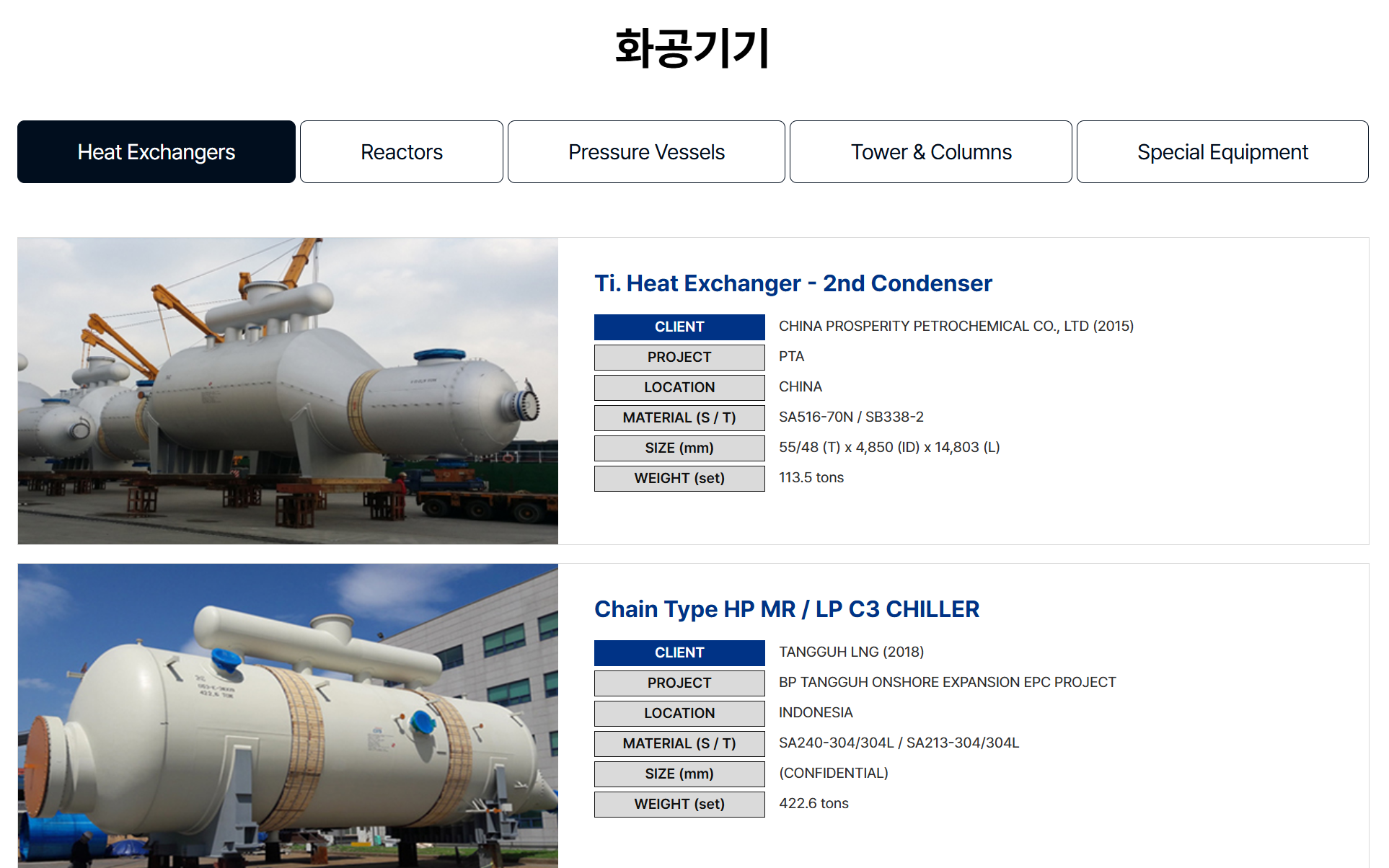 출처 : 한텍홈페이지. 화공기기제품