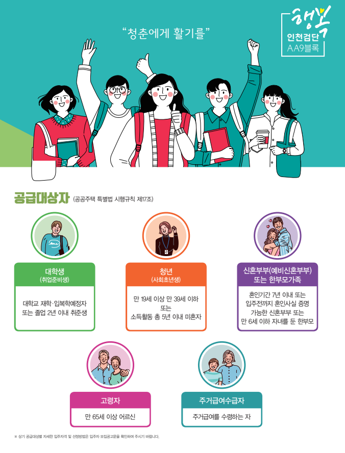 인천 검단 LH 행복주택 청약 신청자격