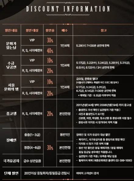 뮤지컬 벤자민 버튼 마지막 티켓 오픈 할인 예매 팁 3