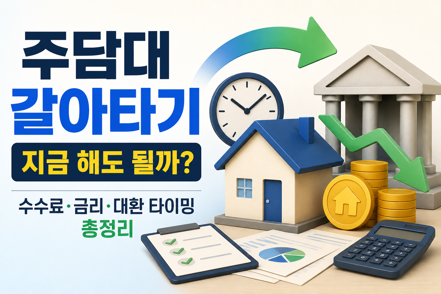 주담대 갈아타기 지금 해도 될까? 수수료&middot;금리&middot;대환 타이밍 총정리 관련 사진