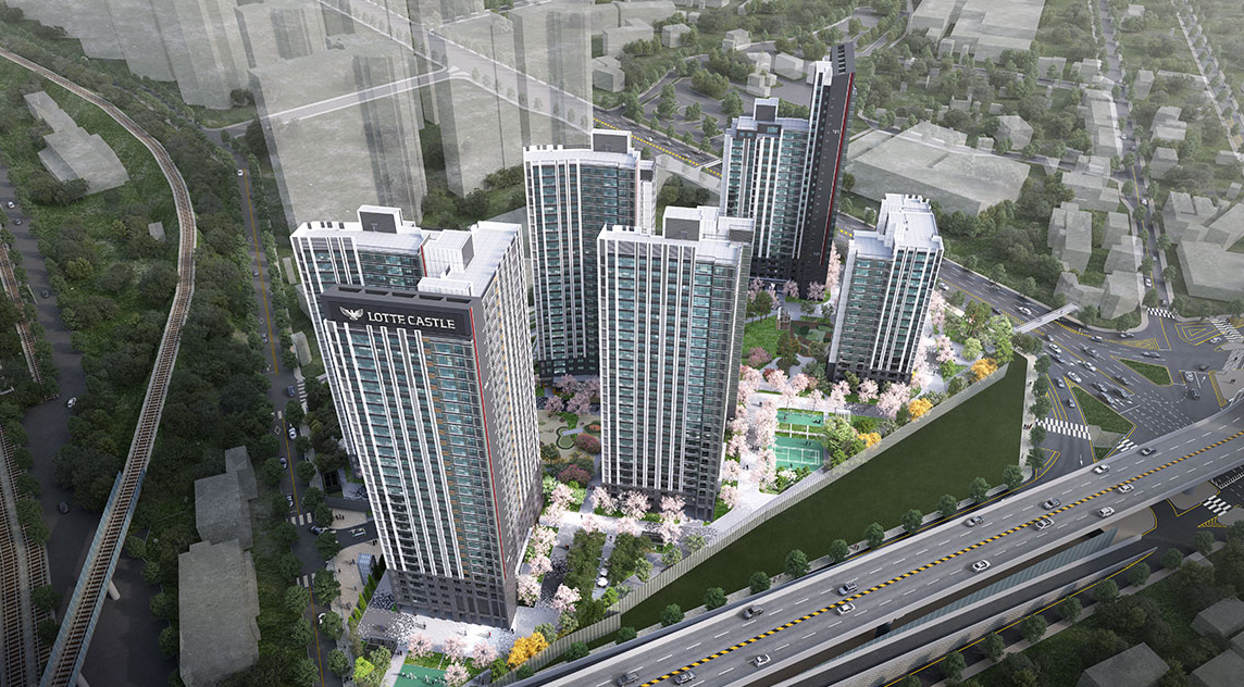 롯데캐슬 더 두정 조감도