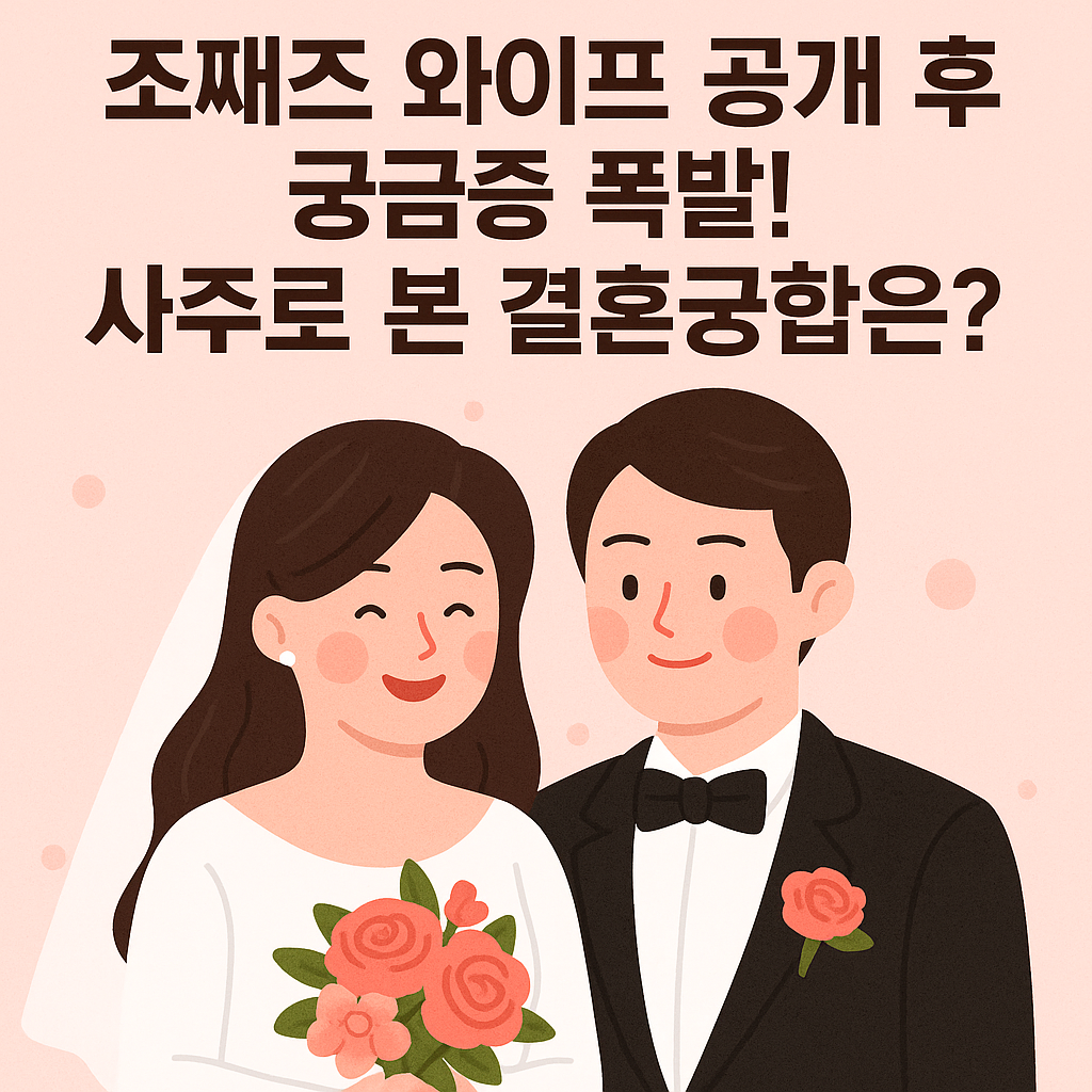 조째즈 와이프 공개 후 궁금증 폭발! 사주로 본 결혼궁합은?