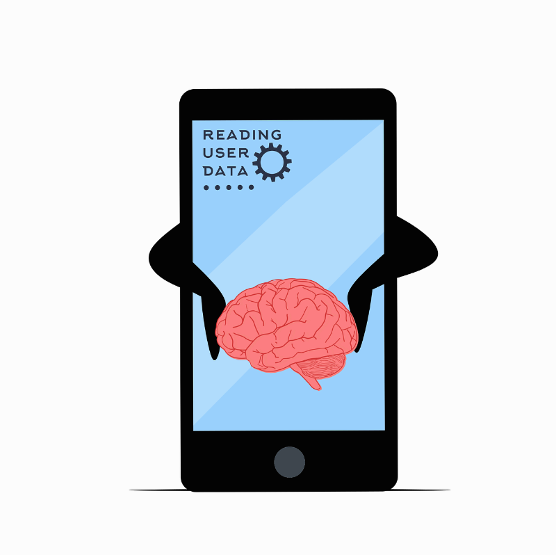 용자 행동 데이터를 기반으로 콘텐츠를 추천하는 AI 알고리즘 개념 이미지