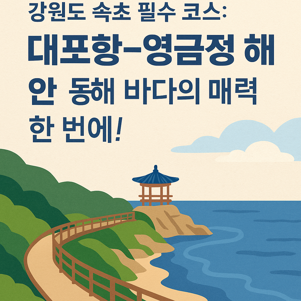 강원도 속초 필수 코스: 대포항~영금정 해안, 동해 바다의 매력을 한 번에!