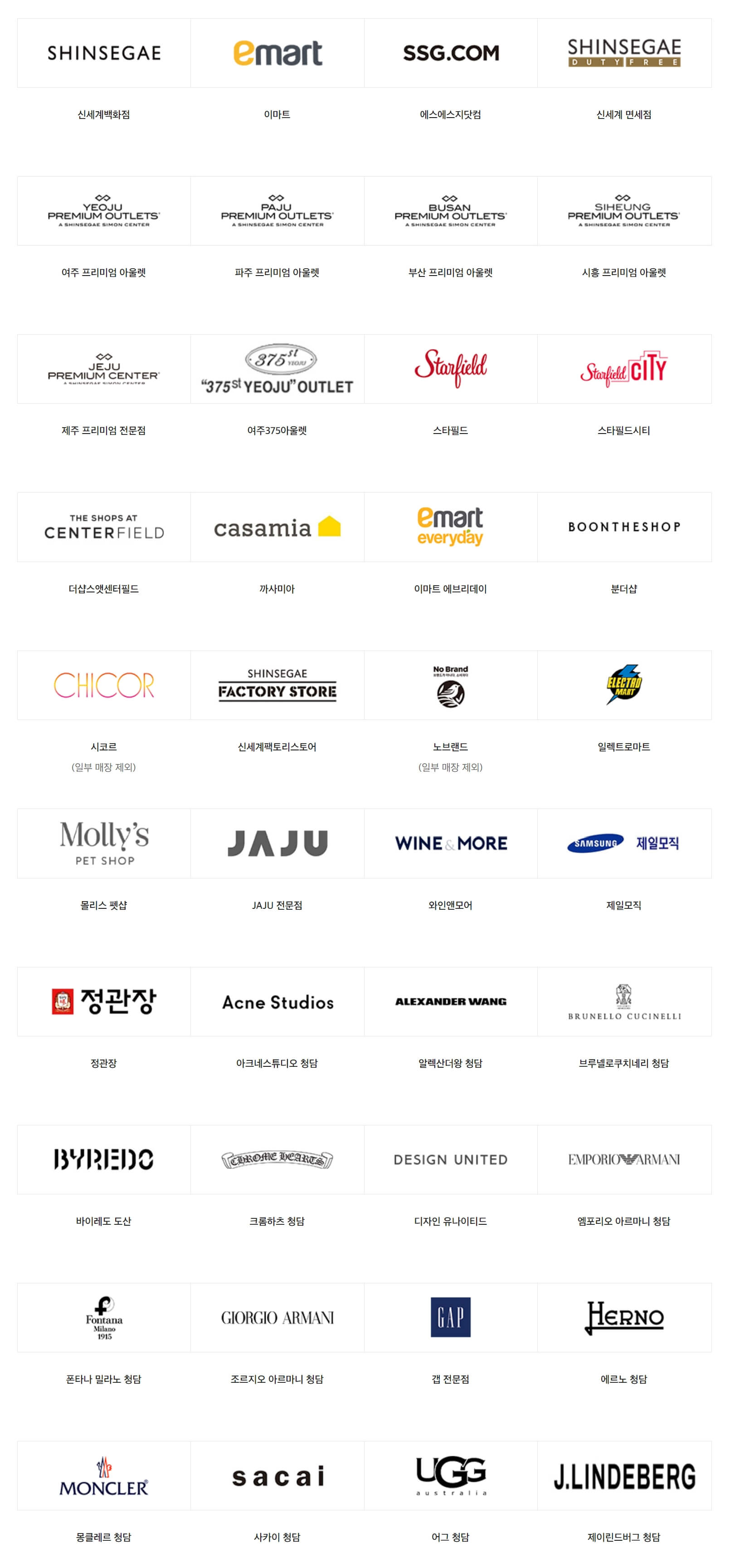 신세계상품권 쇼핑 사용처