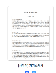 이력서 양식 (자기소개서)
