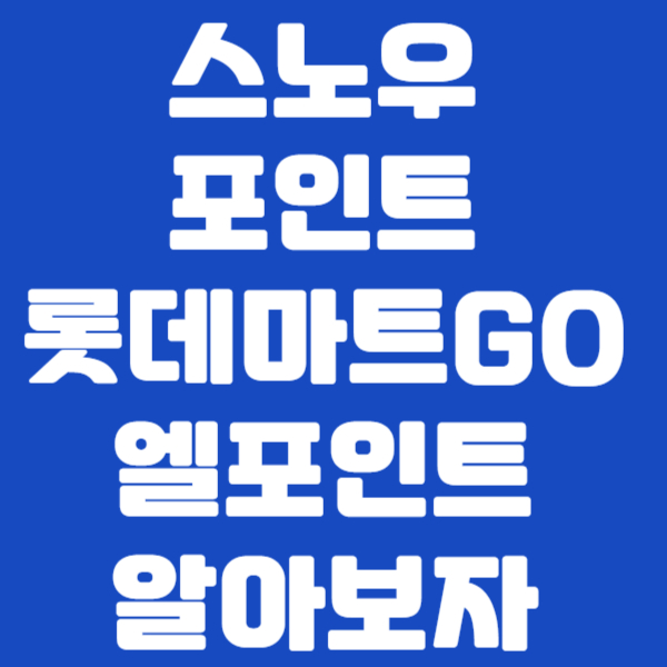 스노우포인트 롯데마트GO 엘포인트