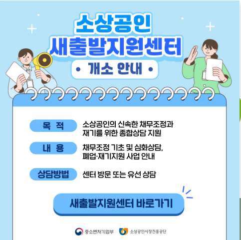 2025년 전국 소상공인 새출발 지원센터 개소(전국 위치 및 연락처)