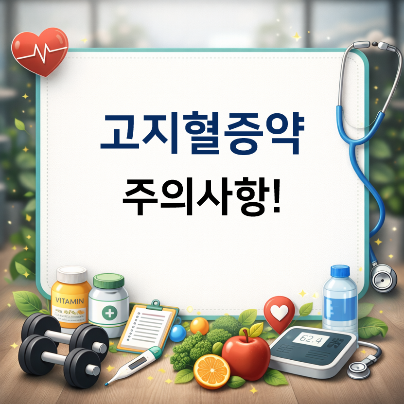 고지혈증약 복용 시 부작용과 주의사항 총정리