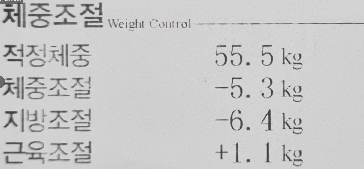 인바디 측정 결과