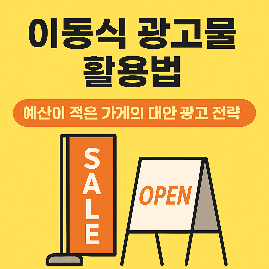 이동식 광고물 활용법 (배너, 입간판 등)_예산이 적은 가게의 대안 광고 전략