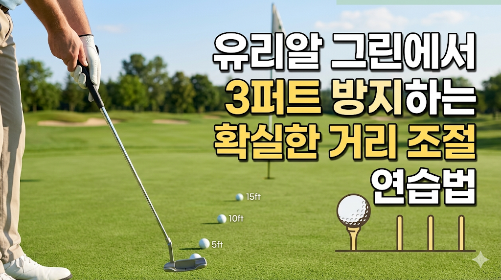 유리알 그린에서 3퍼트 방지하는 확실한 거리 조절 연습법