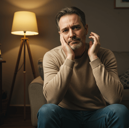 스트레스를 받고 있는 남자